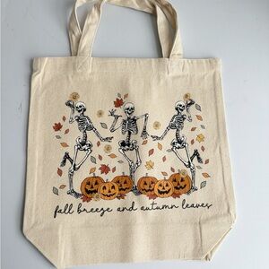 Autumn Skeletons Canvas Tote Bag